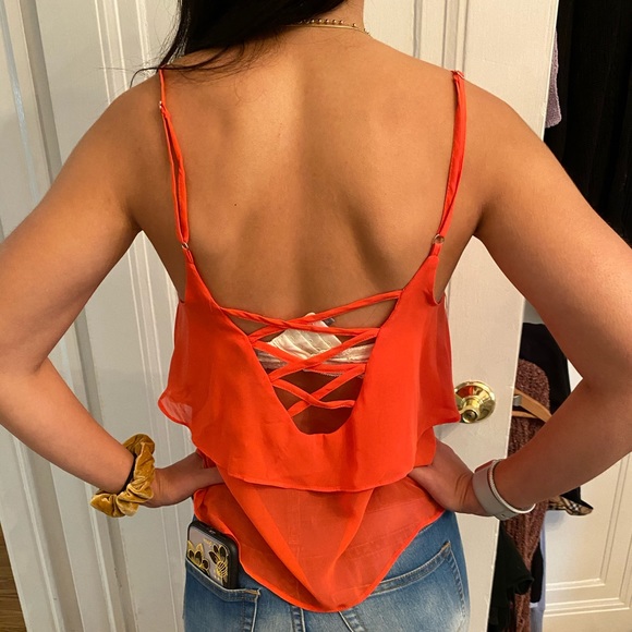 Orange Layered Camisole - Picture 3 of 3